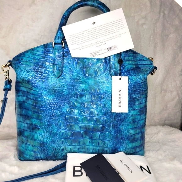 👜 NWT BRAHMIN DESIGNER MELBOURNE DUXBURY SATCHEL 3 in 1 PURSE BAG NWT - Picture 13 of 15